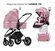 Модульная коляска 2в1 Luxmom 750 / реверсивный блок /розовый цвет