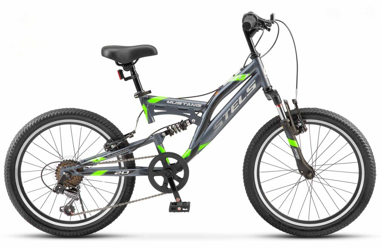 Детский велосипед Stels Mustang 20V Z010 (2025) 20 Серый (120-135 см)