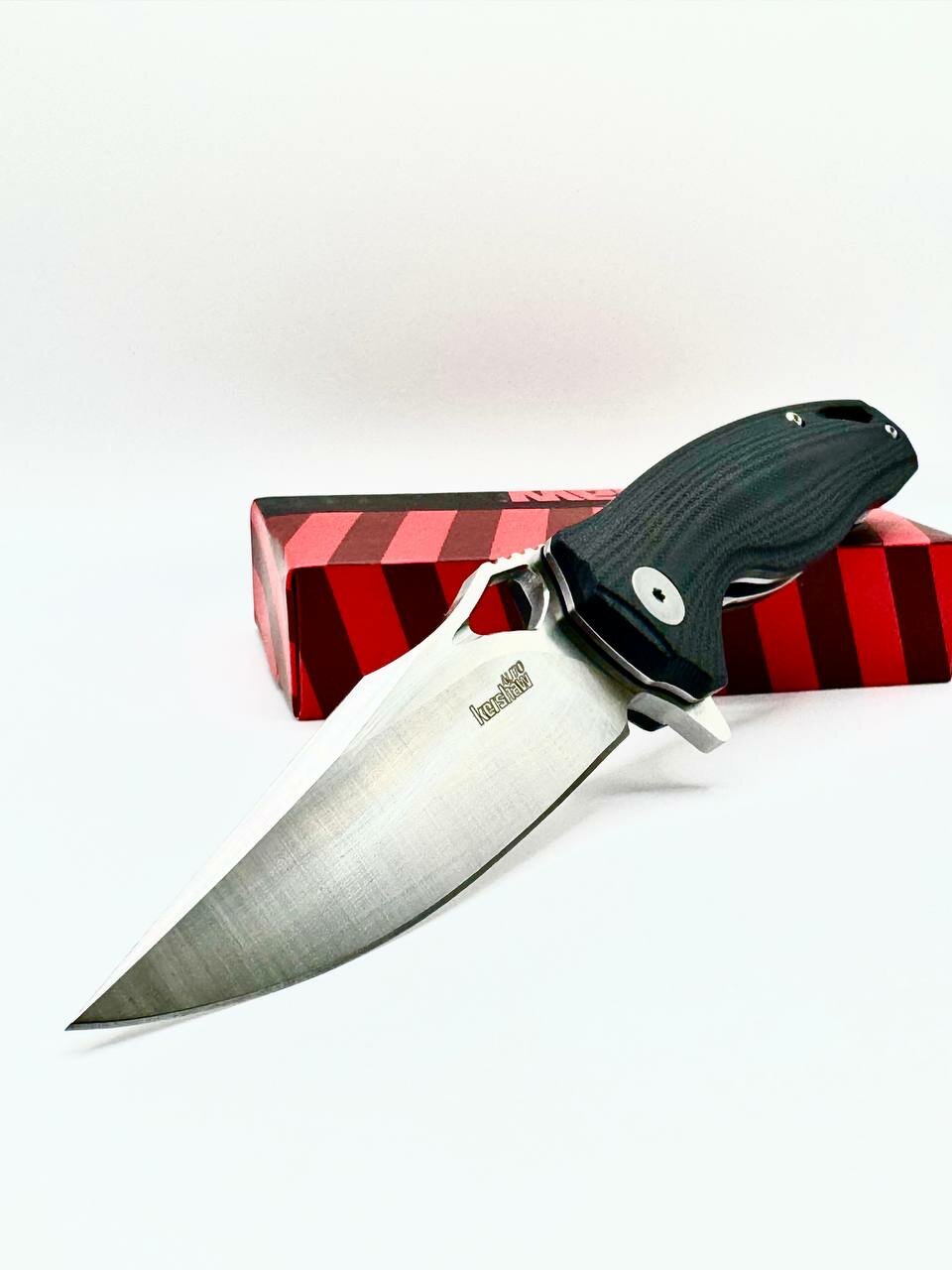 Складной туристический нож Kershaw из коллекции "Охота и Рыбалка", сталь D2, рукоять G10, клипса — фото 1