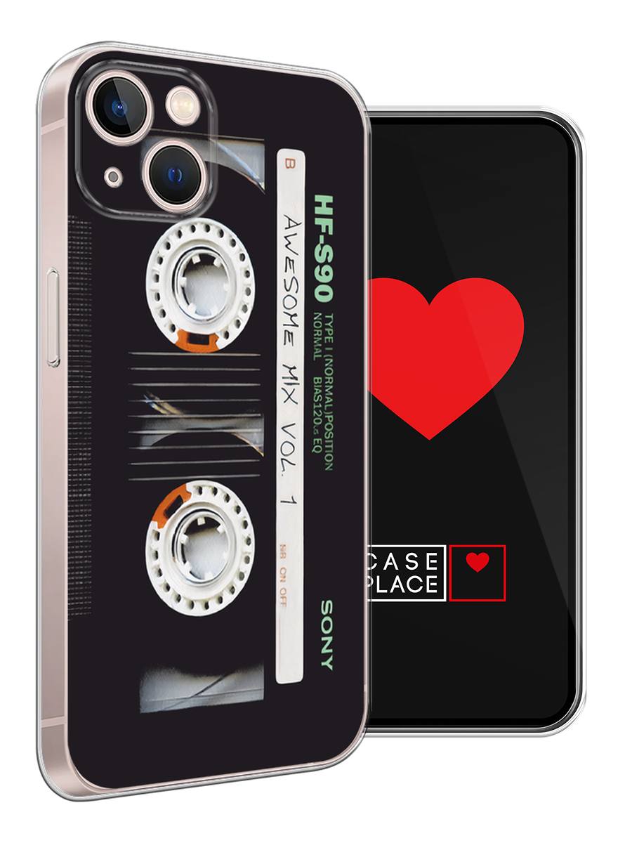 Чехол на Apple iPhone 13 / Айфон 13 с принтом Кассета — фото 1