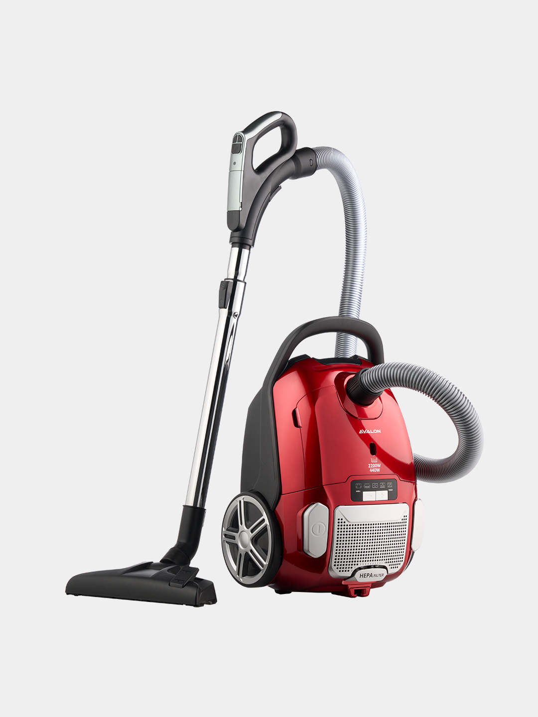 Пылесос AVALON "AVL-VCB 2244R", мощность 2200 Вт, всасывание 440 Вт красный — фото 1