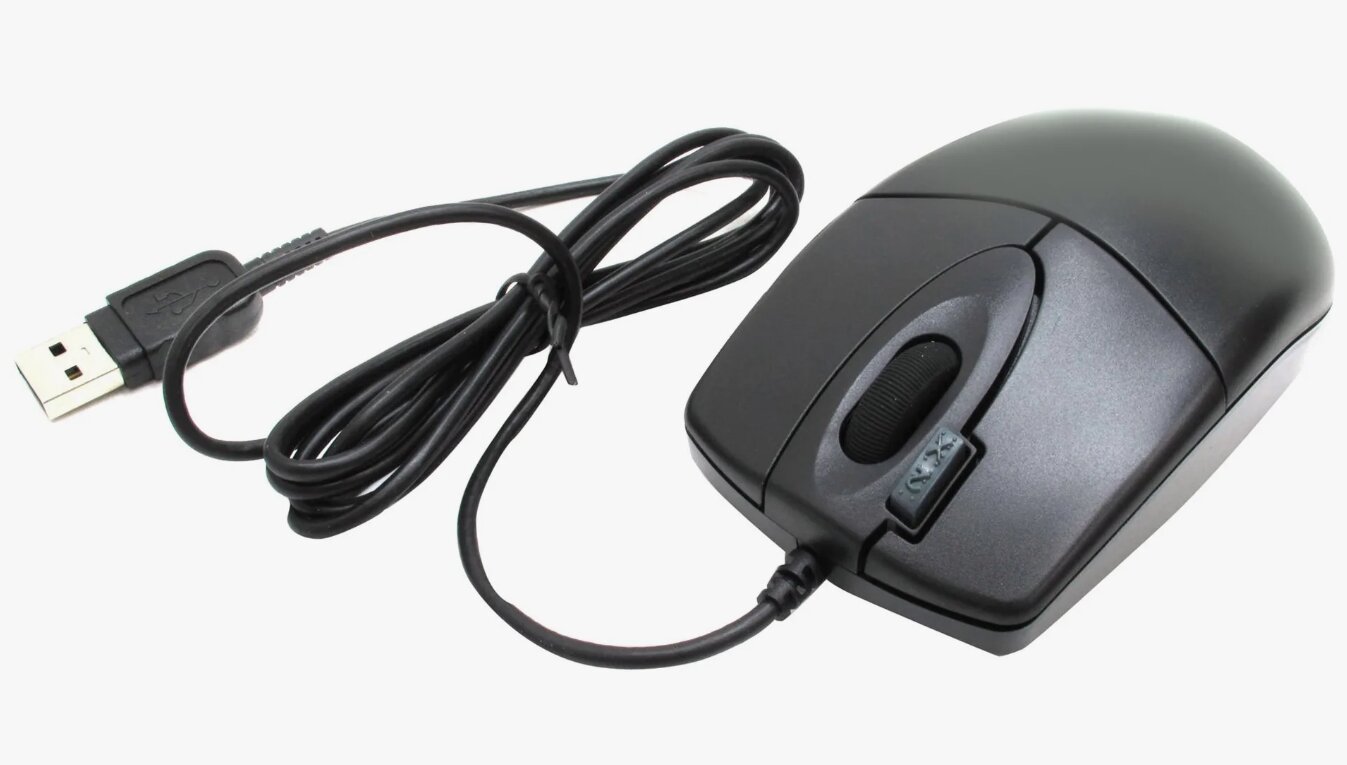 Мышь проводная A4tech Op620D с двойным кликом USB черная — фото 1