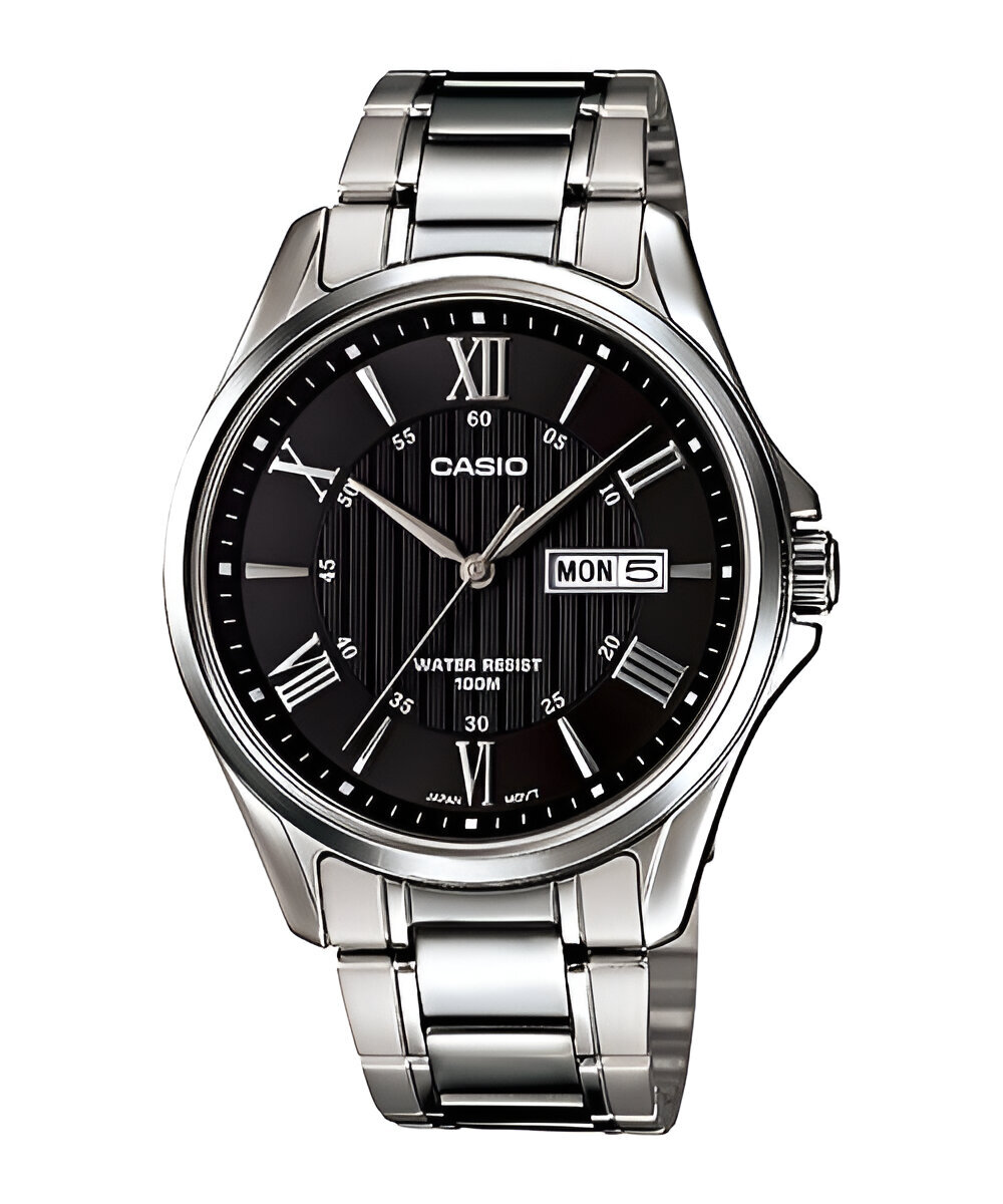 Наручные часы CASIO, серебряный, черный