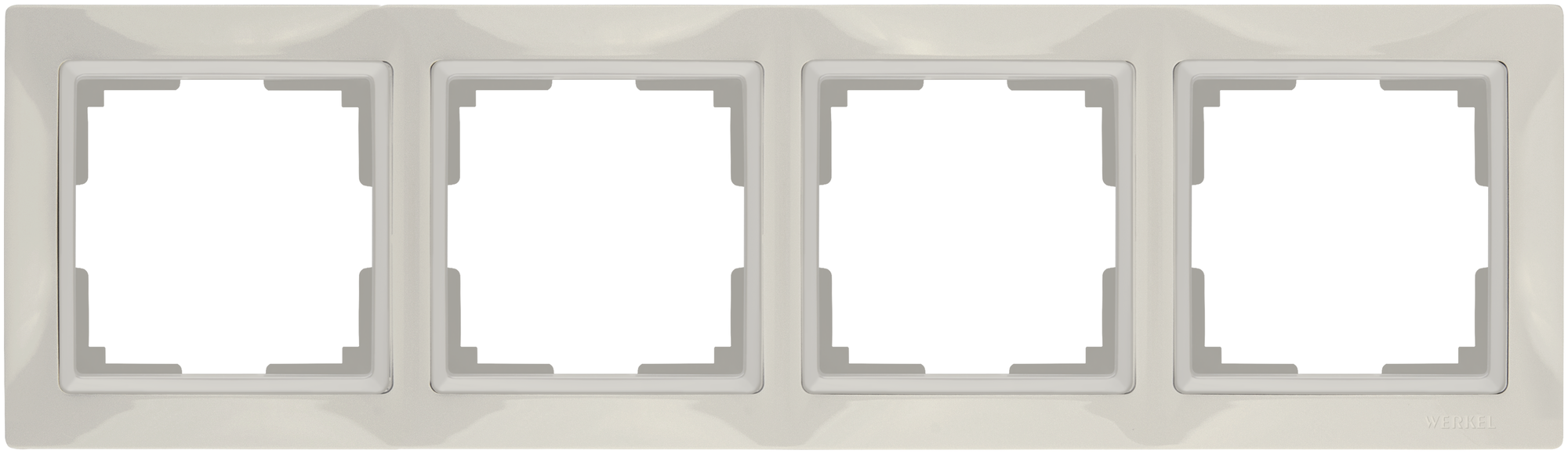 Рамка на 4 поста Werkel Snabb basic (Слоновая кость) — фото 1