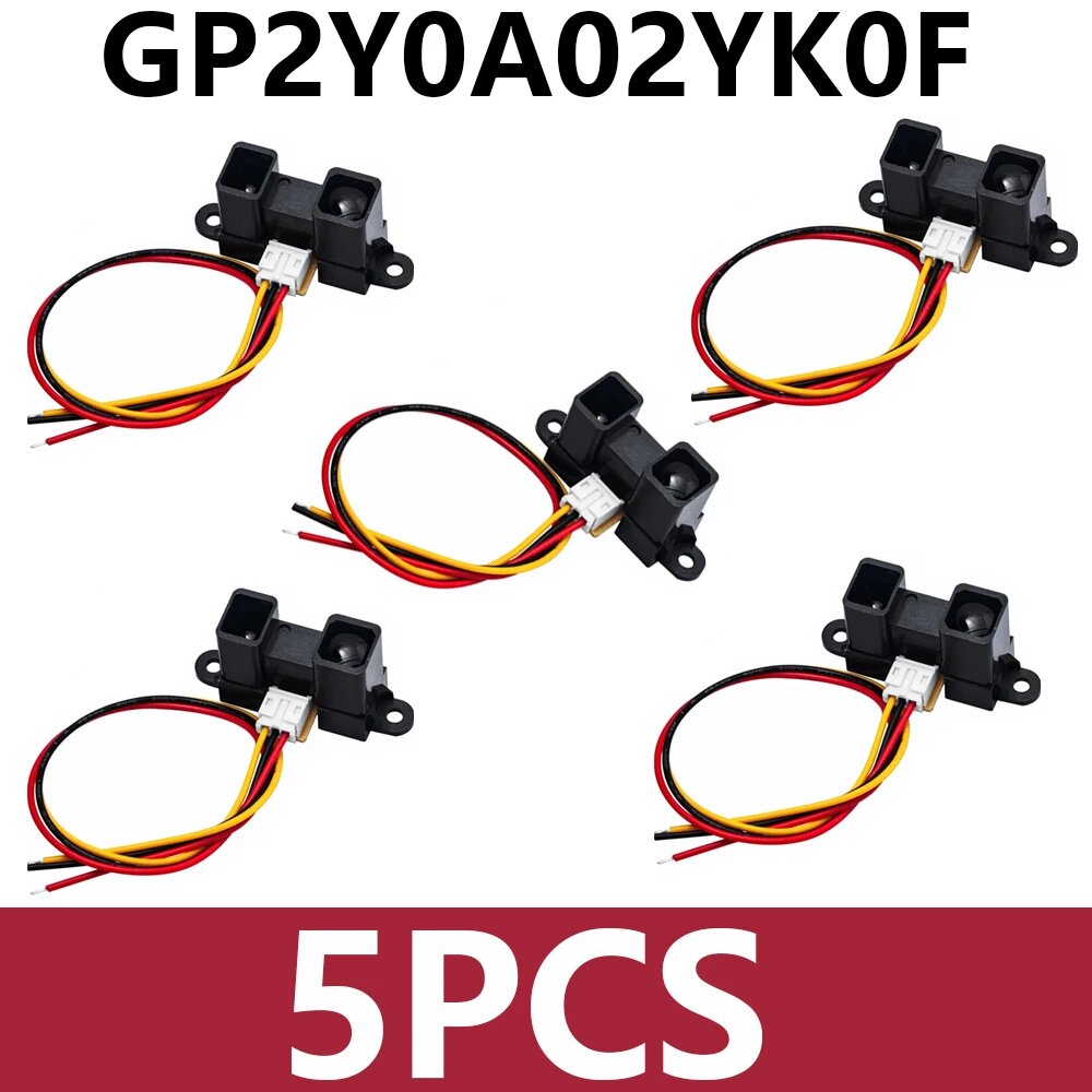 GP2Y0A21YK0F GP2Y0A02YK0F 100% новый 2Y0A21 10-80 см Инфракрасный датчик расстояния включая провод 20-150 см, GP2Y0A02YK0F 5PCS