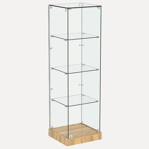 Изображение товара Стеклянная витрина Хит продаж №1 (закрытая, задняя стенка - стекло), Дуб Золотистый