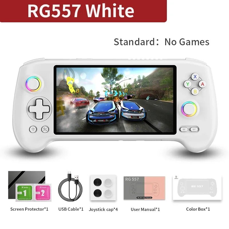 Портативная игровая консоль ANBERNIC RG557, White, Китай, no card no Games