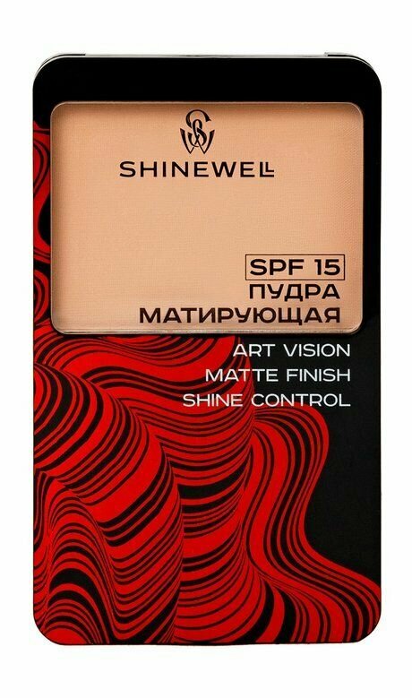 SHINEWELL Пудра Powder Art Vision SPF 15, 8 г, 03 бежевый