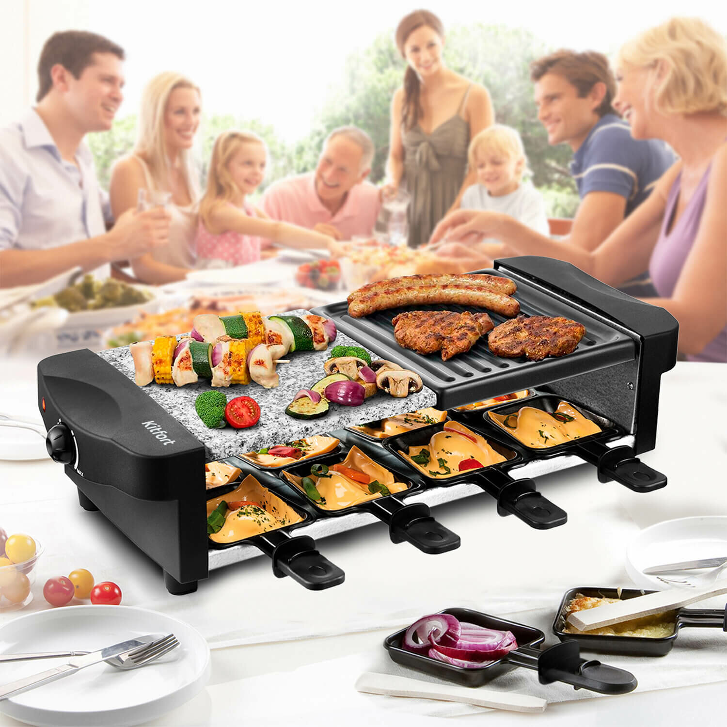 Раклетница - гриль Kitfort КТ-1647 черный — фото 1