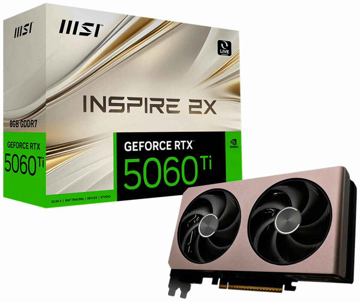 Видеокарта MSI GeForce RTX 5060 Ti INSPIRE 2X OC 8GB