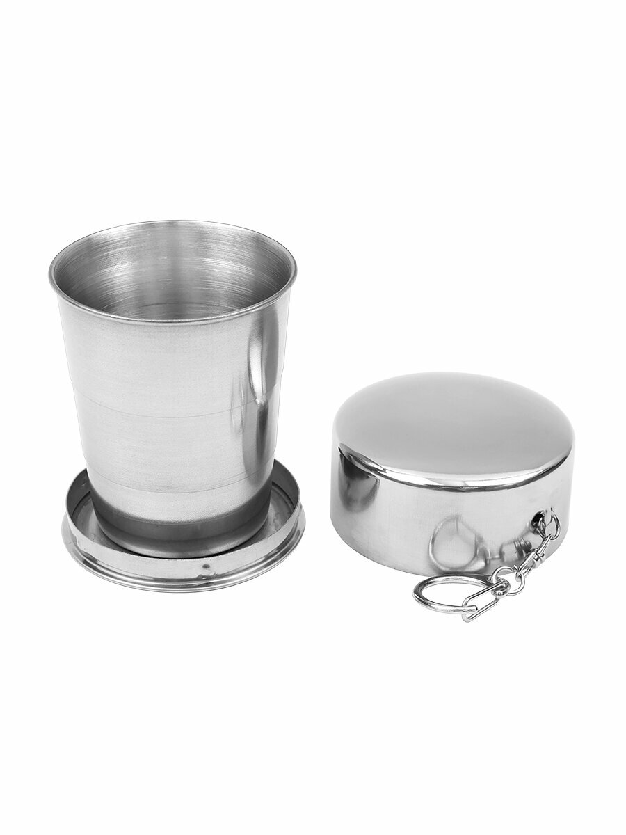 Стакан складной походный 150 мл, нержавеющая сталь (FS60-1, Guo Tai Factory)