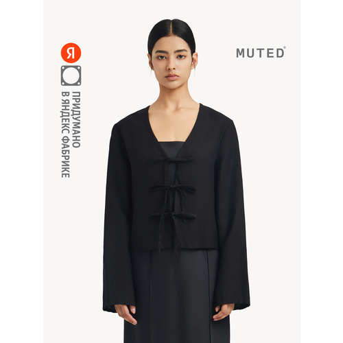 фото Блуза muted air linen, размер s, темно-серый