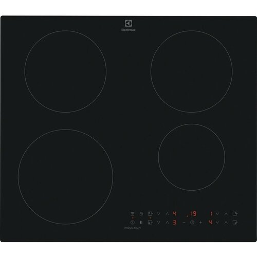 Индукционная варочная панель Electrolux EIV 6340 X, с рамкой, цвет панели черный, цвет рамки серебристый