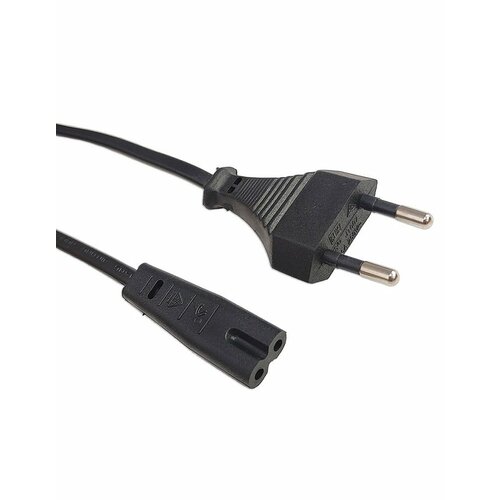 Кабель питания, сетевой шнур для бытовых приборов Filum FL-PC2.5-EU-C7-1M CEE 7/16- С7, 2х0.5мм², 220В, 2.5A, чёрный, 1м