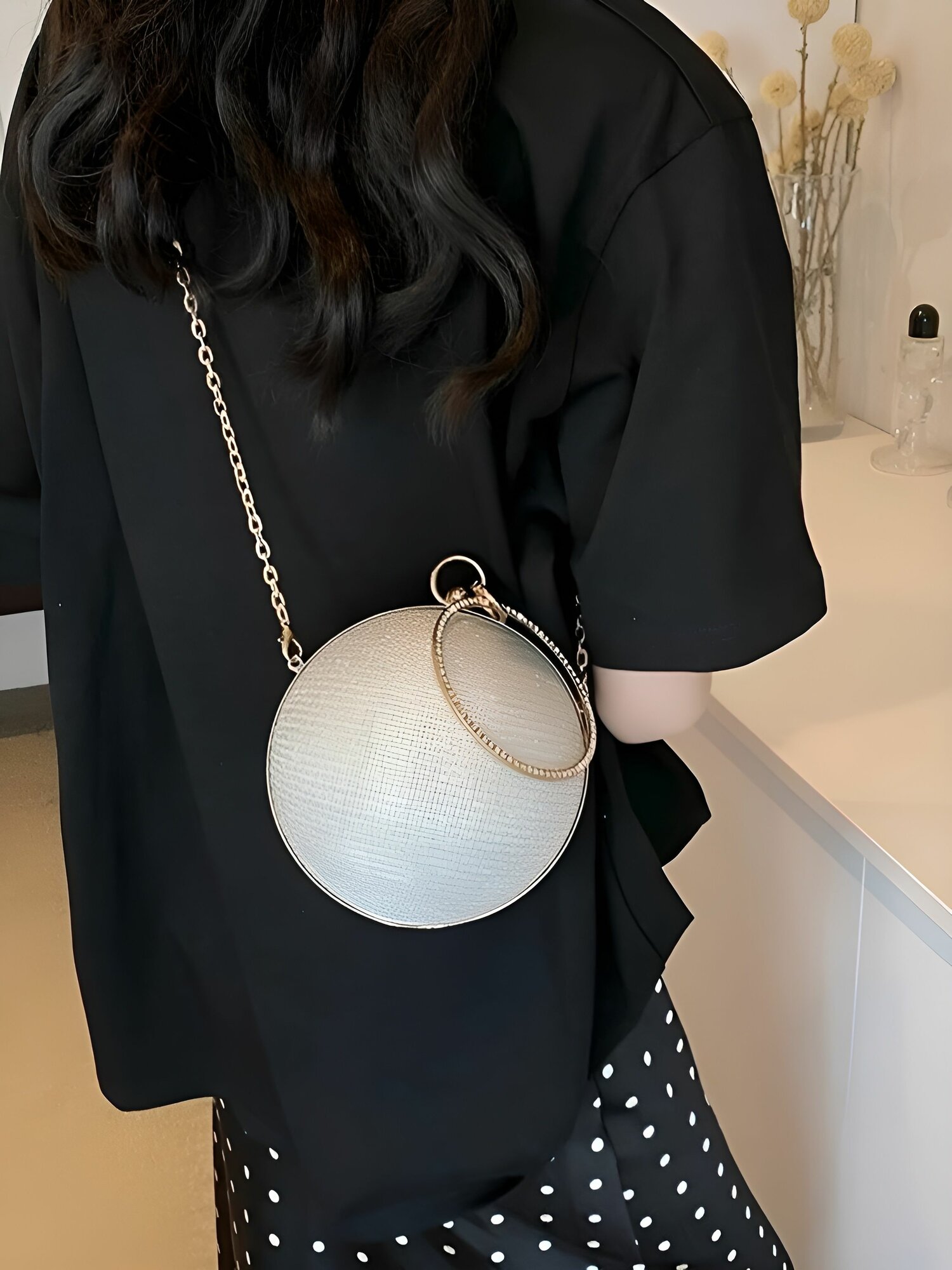 Сумка КожаноFF, фактура рельефная, серебряный — фото 1