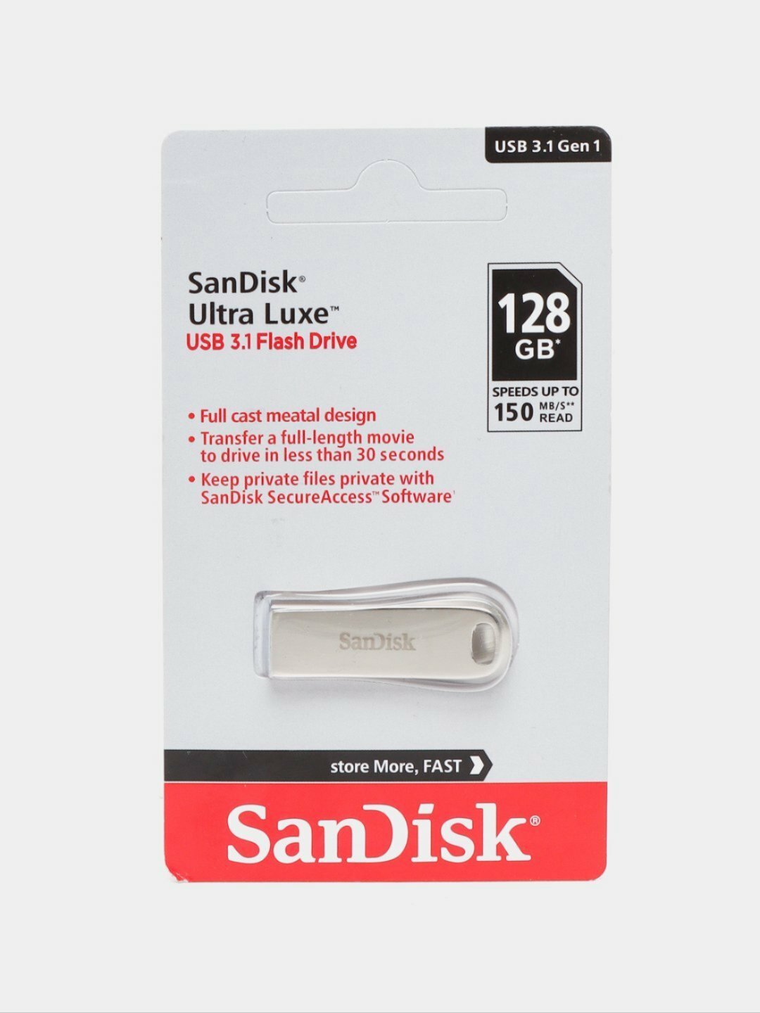 Флешка SanDisk Ultra Luxe USB 3.1, 2, 4, 8, 16, 32, 64, 128 ГБ — фото 1