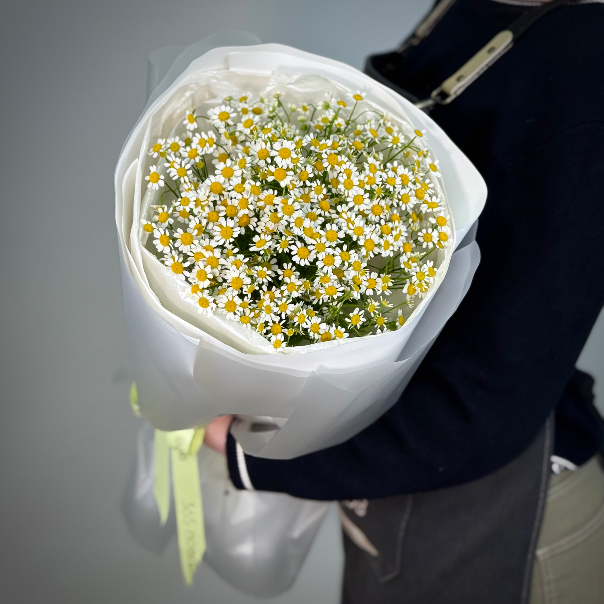 Букет из 9 ромашки в стильной упаковке. «365 Поводов» - живые цветы с доставкой