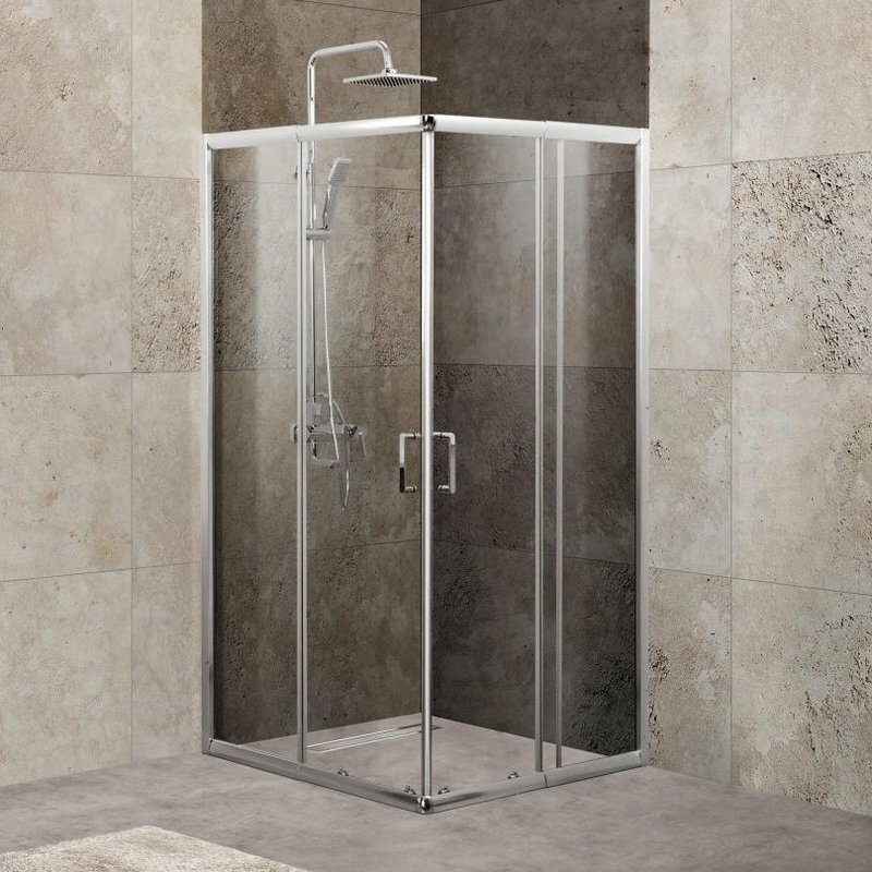 Душевой уголок BelBagno Unique A-2-75/90-C-Cr стекло прозрачное