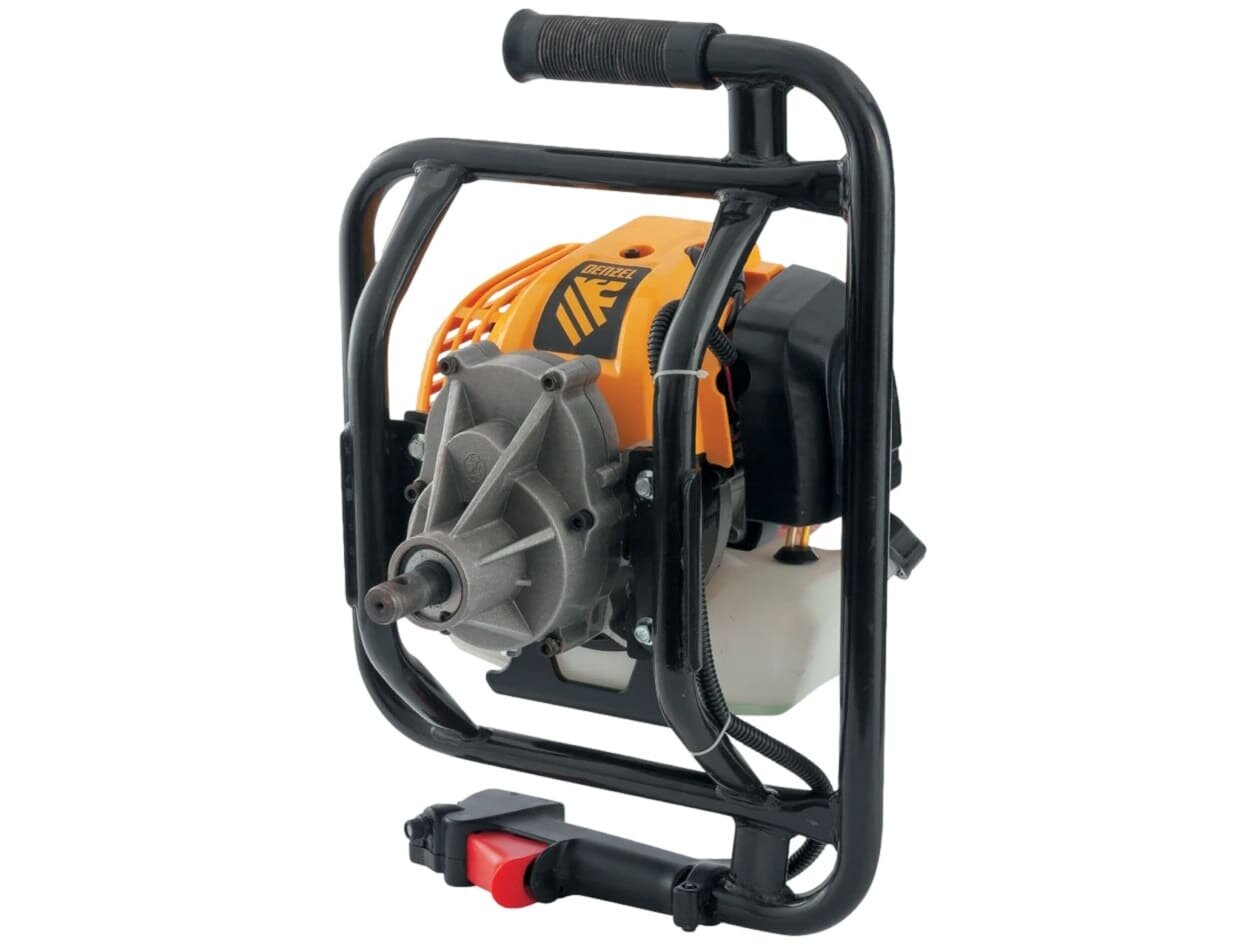 Мотобур Denzel "DX-52", бензиновый, мощность 3 л. с, для грунта и льда — фото 1