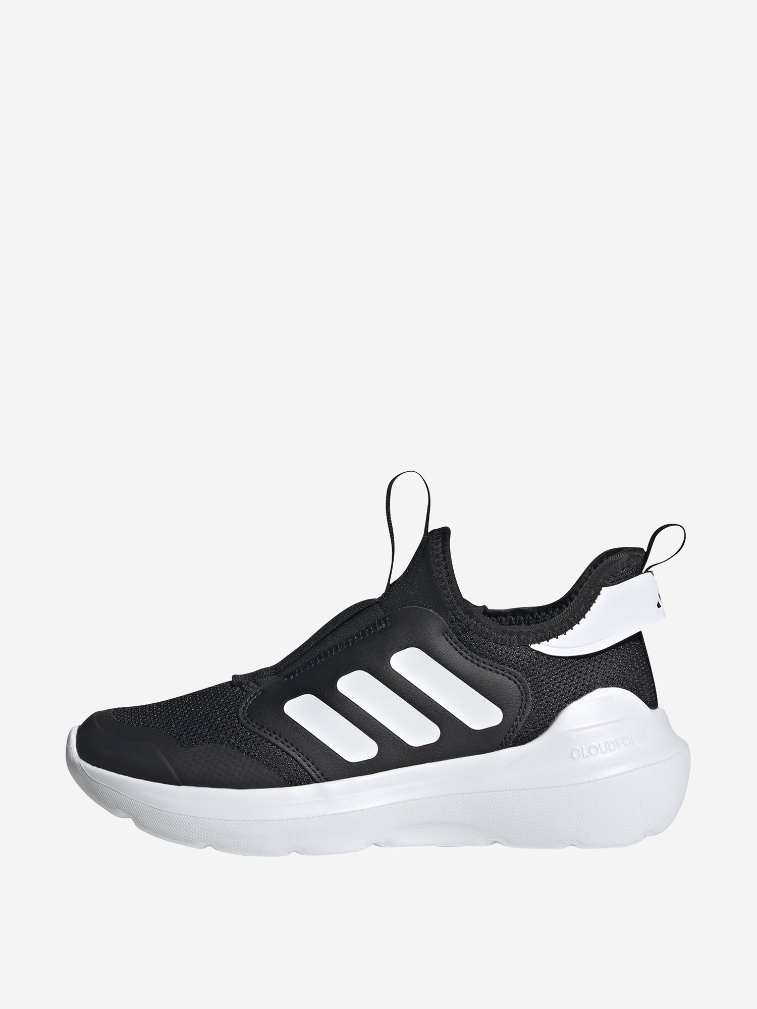 Слипоны adidas, размер 5, , черный/белый