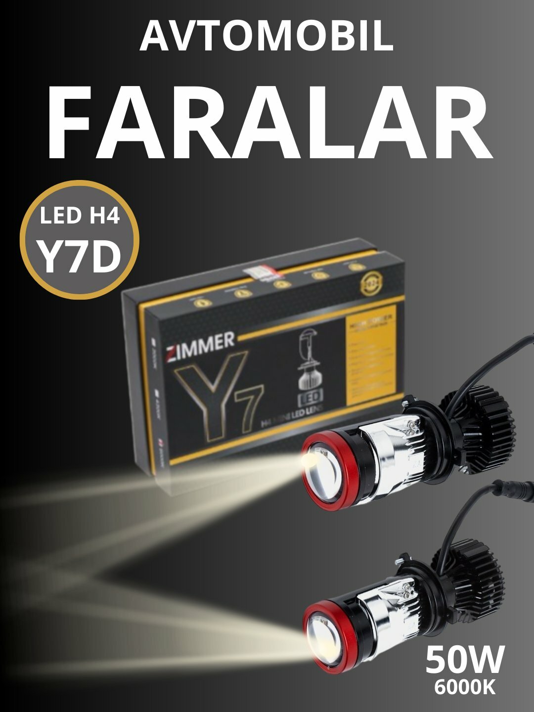 Y7D Y7 LED H4: линейный светодиод для автомобильных фар