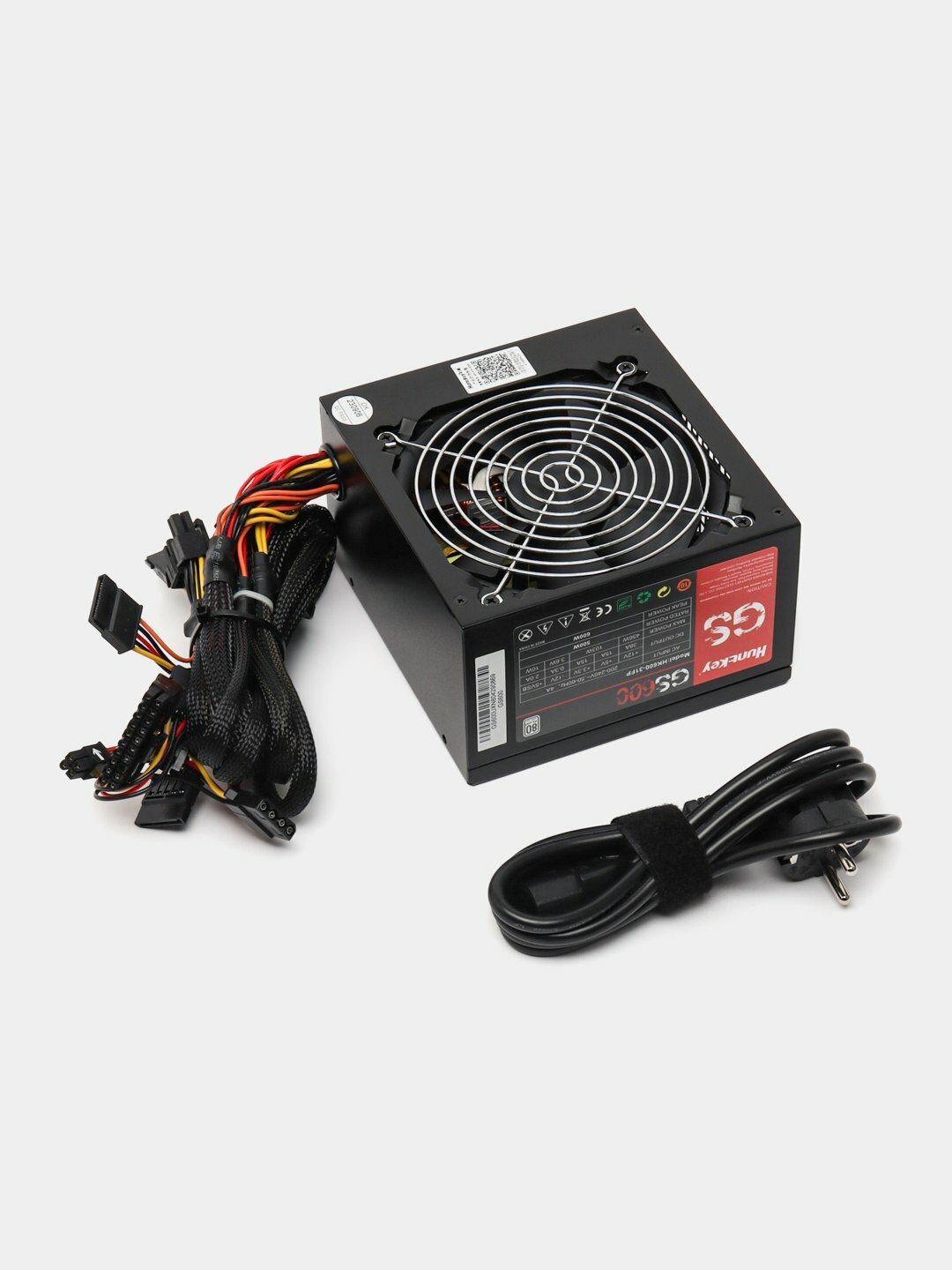 Блок питания HuntKey GS600, 600Вт, ATX, 120мм вентилятор, черный — фото 1