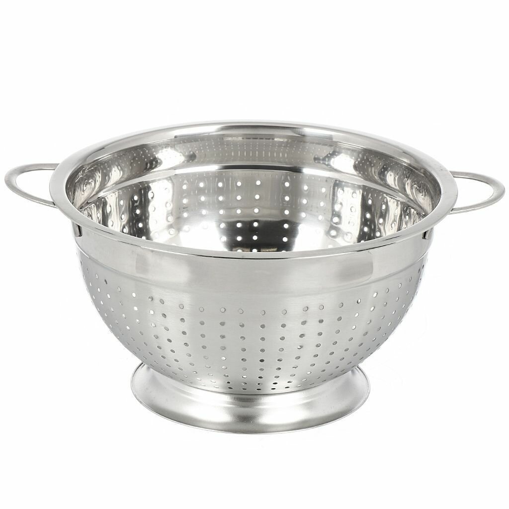 Дуршлаг нержавеющая сталь 24 см с ручкой на ножке GS-08127-24