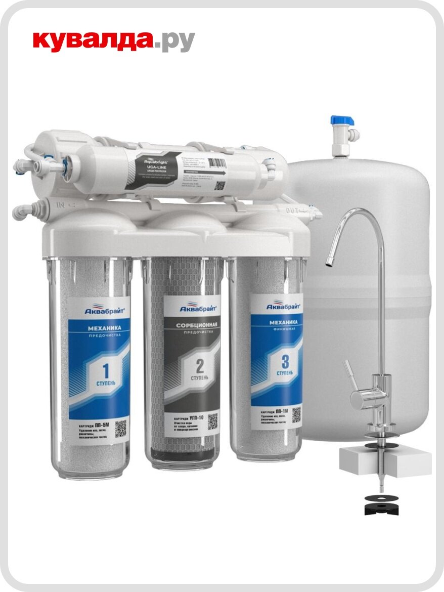 Система обратного осмоса аквабрайт АБФ-ОСМО-5