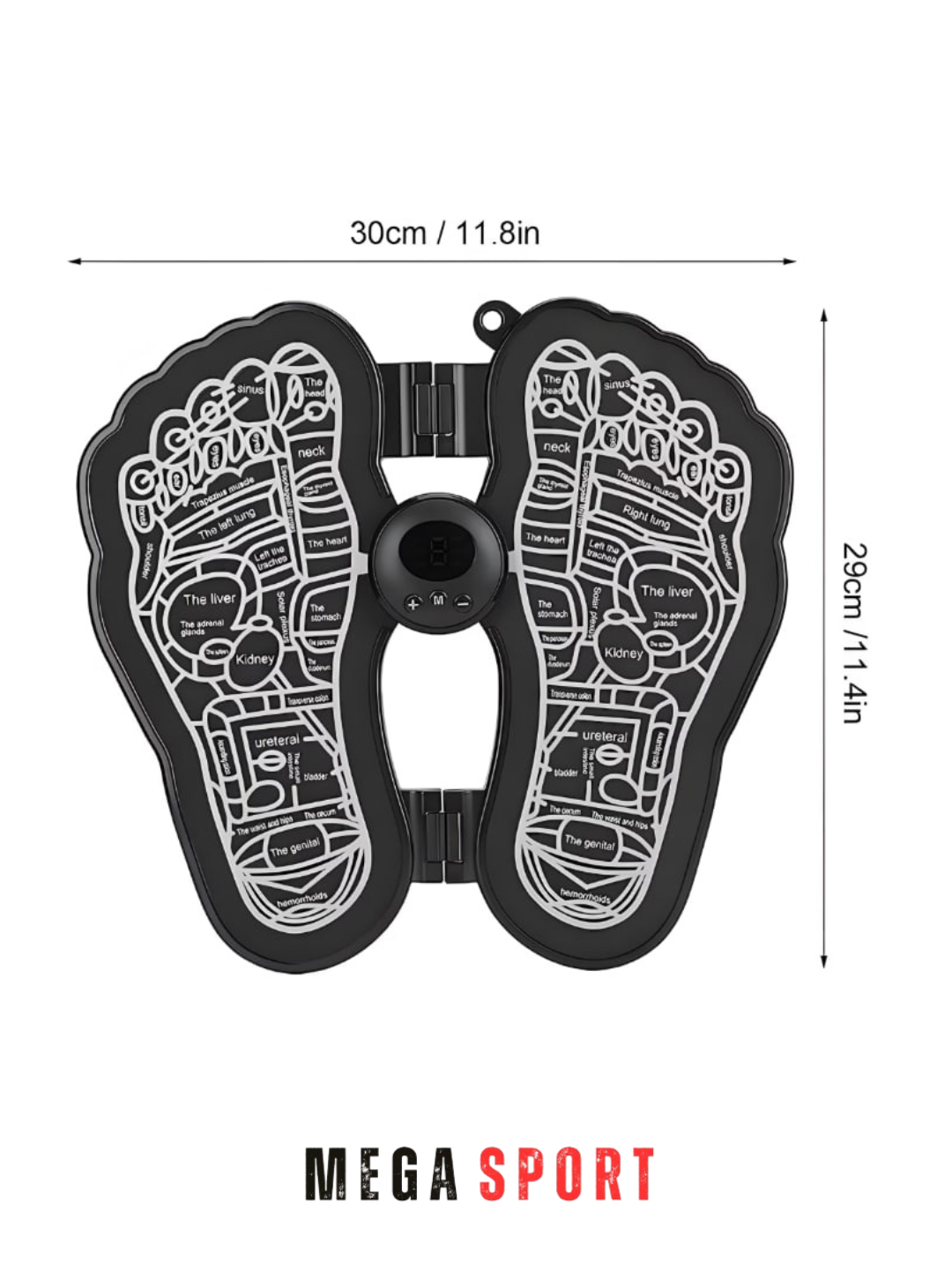 Электрический массажный коврик для ног EMS, 30×29 см — фото 1