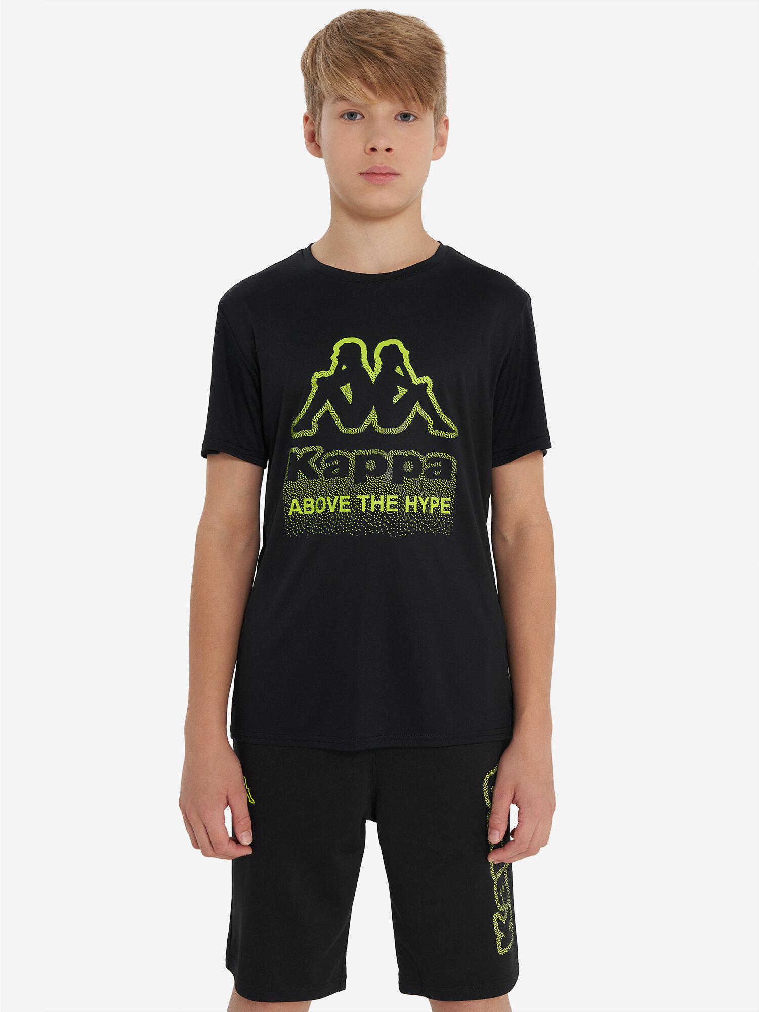 Футболка Kappa, размер 158-164, черный — фото 1