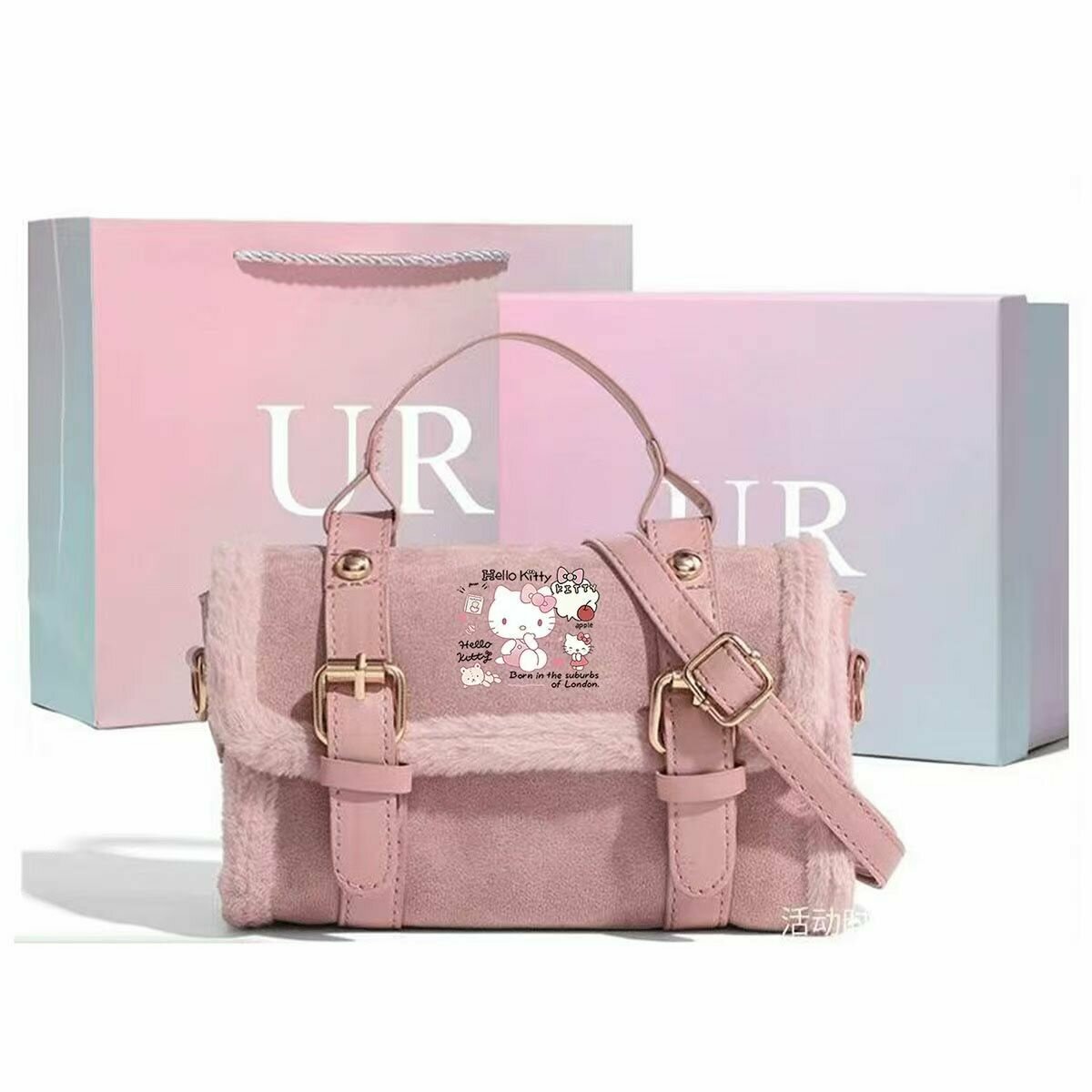 Плюшевая сумка Miniso Sanrio Hello Kitty (розовая)