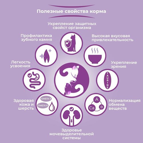 Сухой корм для кошек Catland с курицей и уткой, полнорационный, упаковка 6 шт х 1,3 кг