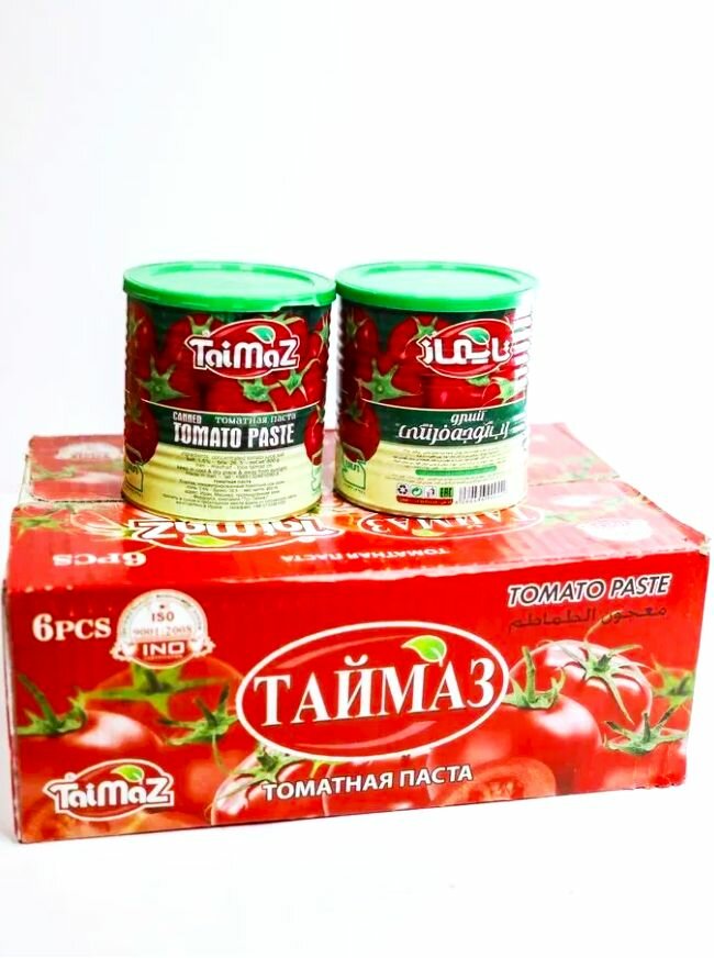 Таймаз, 6 банок*800гр, томатная паста, Иран высший сорт, 4 800 гр.