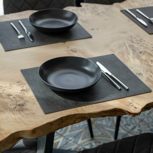 Кожаная сервировочная салфетка плейсмат Plas Winchester by JAudmorr черный 8700₽