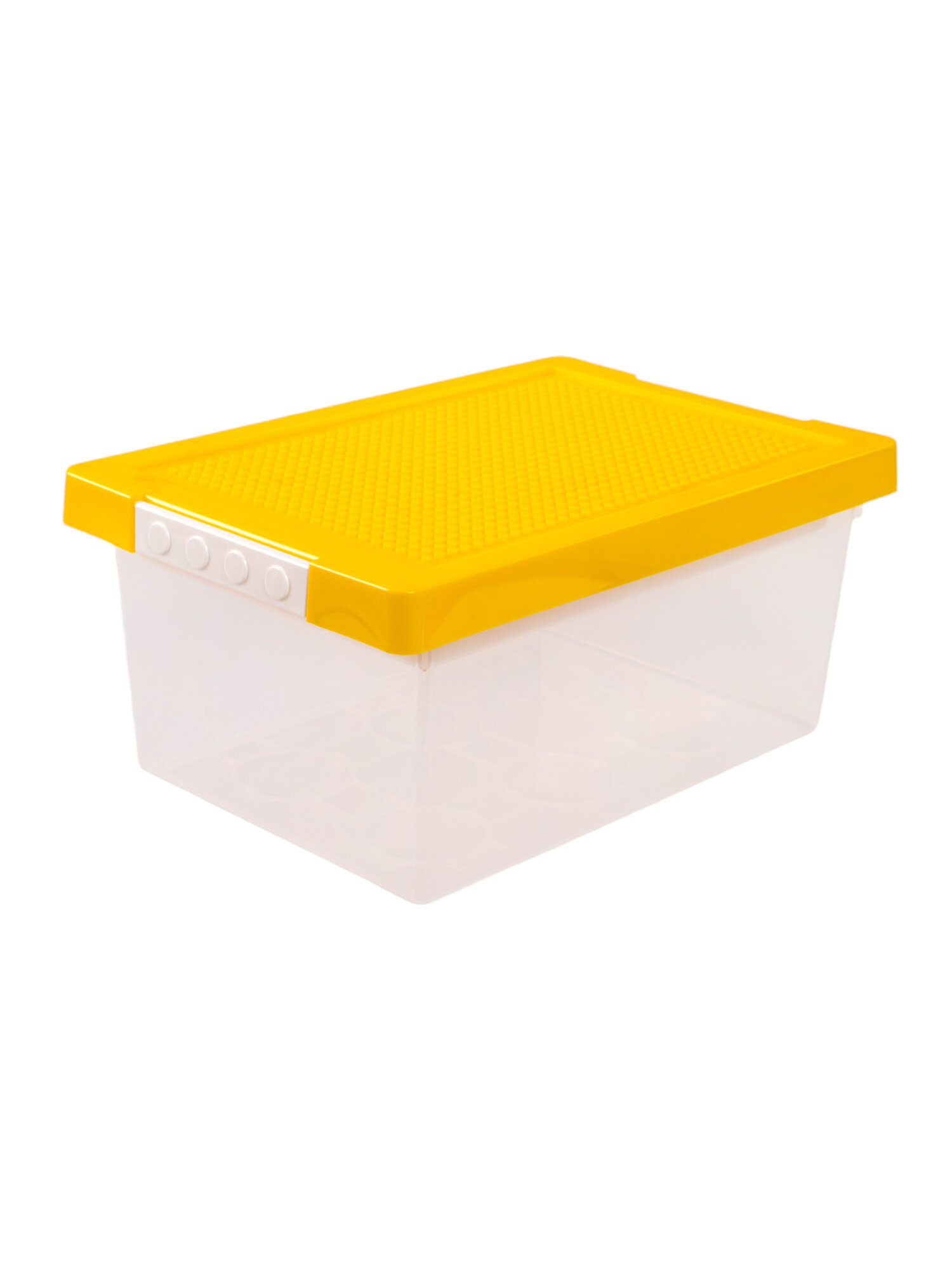 Контейнер для хранения конструктора Attribute Cubic M, желтый, пластик, 10 л — фото 1