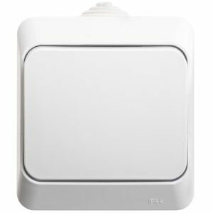 Переключатель 1-клавишный "этюд" IP44 О/У 10 АХ, белый, Schneider Electric BA10-046B