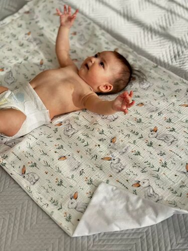 Изображение товара Непромокаемая пеленка многоразовая муслиновая