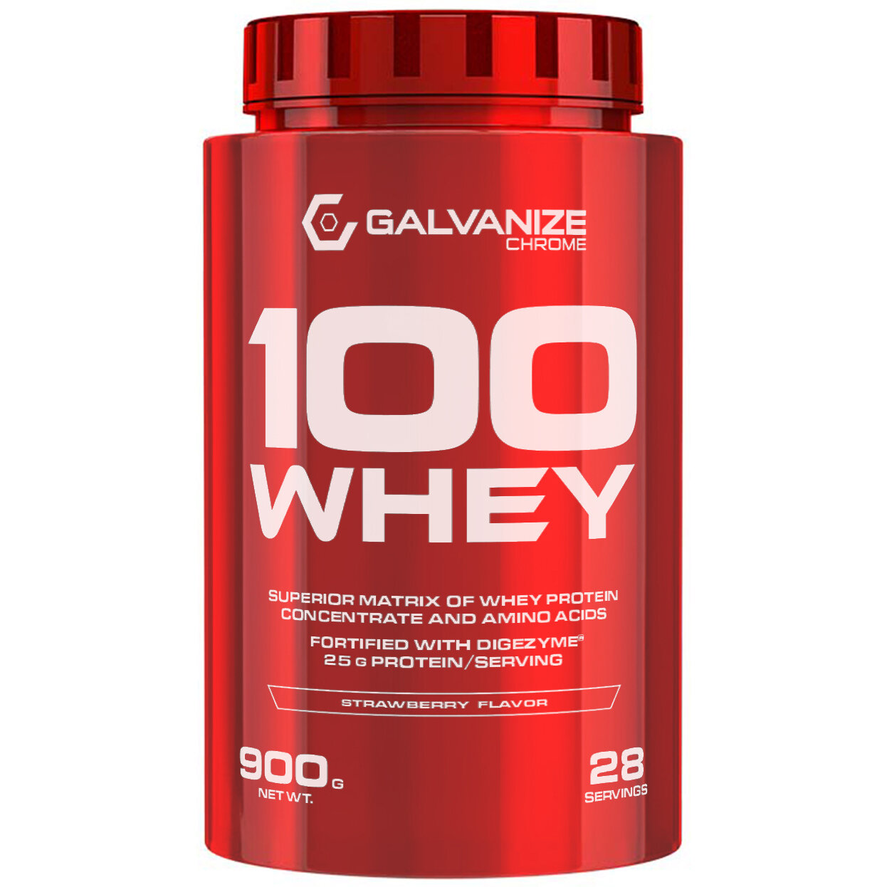 Galvanize Nutrition 100 Whey - 900 грамм, клубника