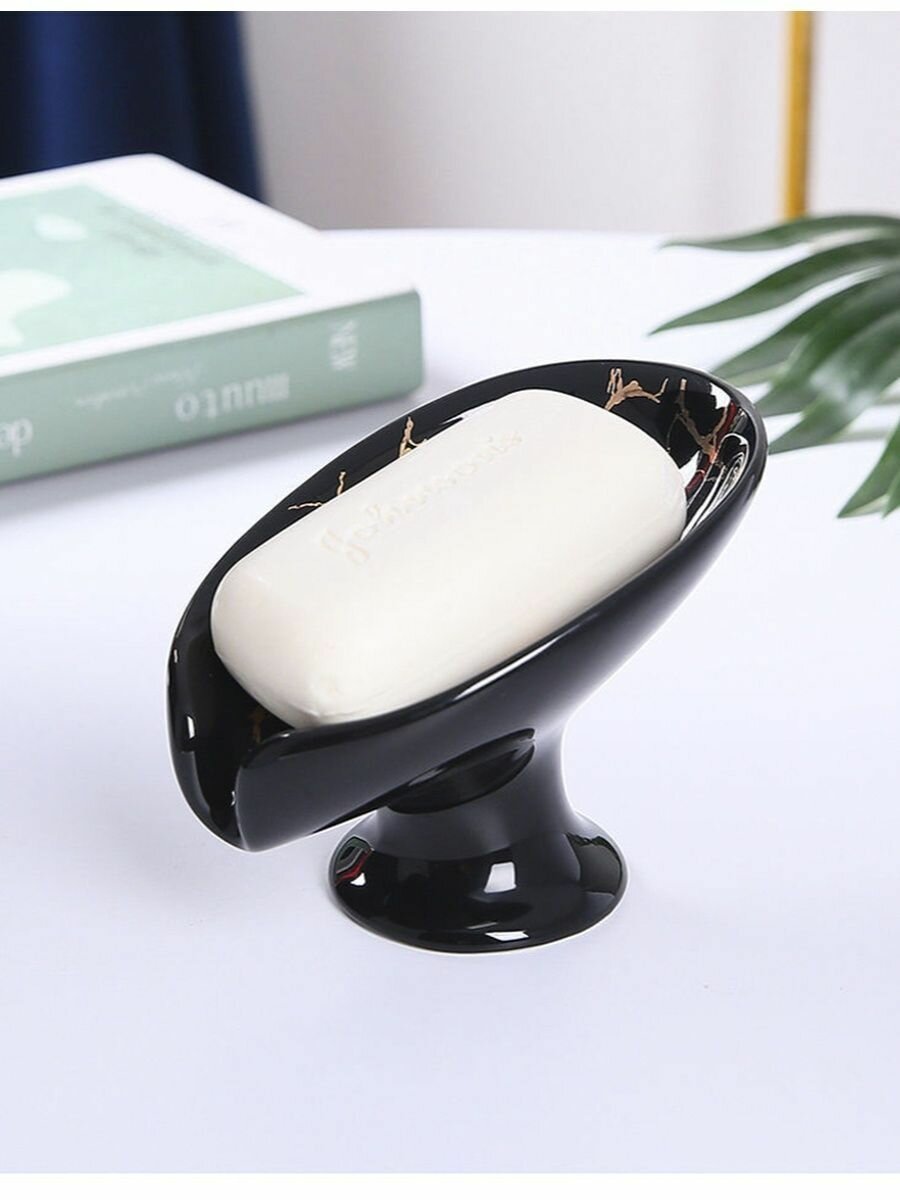 Керамическая мыльница со сливом — фото 1