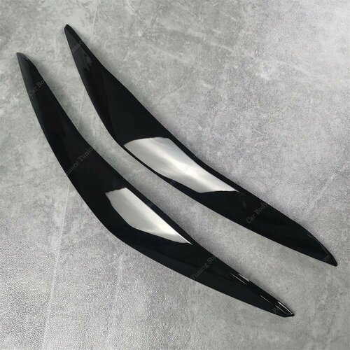 Для BMW F10 F11 2 шт ABS глянцевые фары слые брови веки 5 серии 518d 520d 523i 530i 530d 550i M5 2010-2013 Pre-Lci Trim Pre-Lci Gloss Black 1194₽