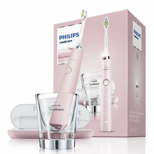 Philips Sonicare DiamondClean HX936267Розовая электрическая зубная щетка с зарядным устройством и дорожным футляром 8799₽