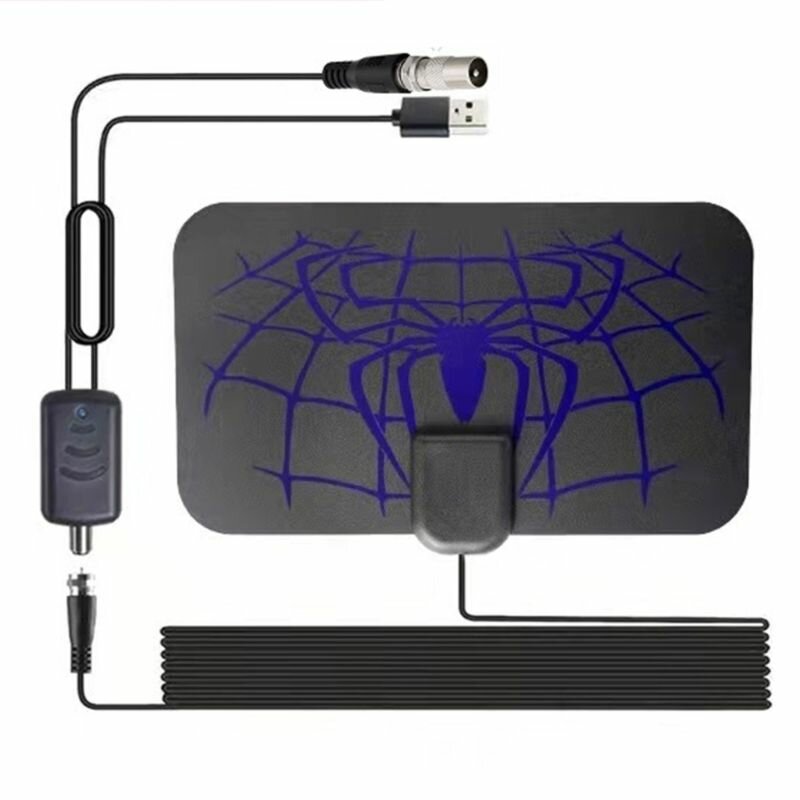 1 комплект цифровой HDTV-антенны со съемным преобразователем усилителя сигнала, бесплатные FullHD-каналы, внутренние ТВ-антенны