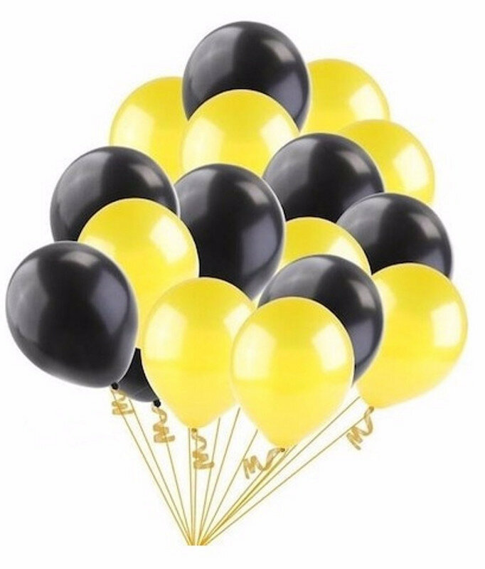 Набор 15 воздушных шаров черных 26 см — фото 1