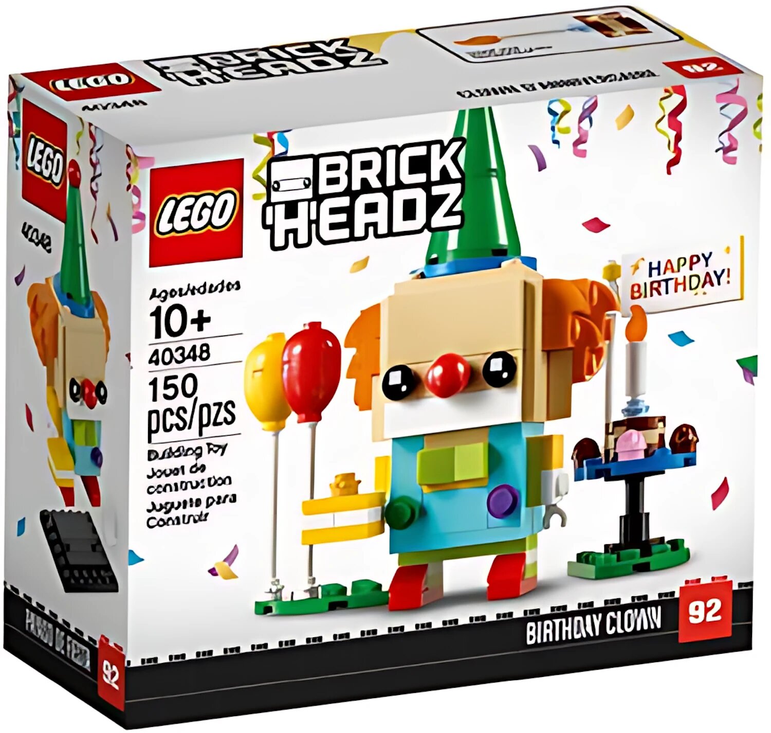 Конструктор LEGO BrickHeadz 40348 Сувенирный набор Клоун на день рождения