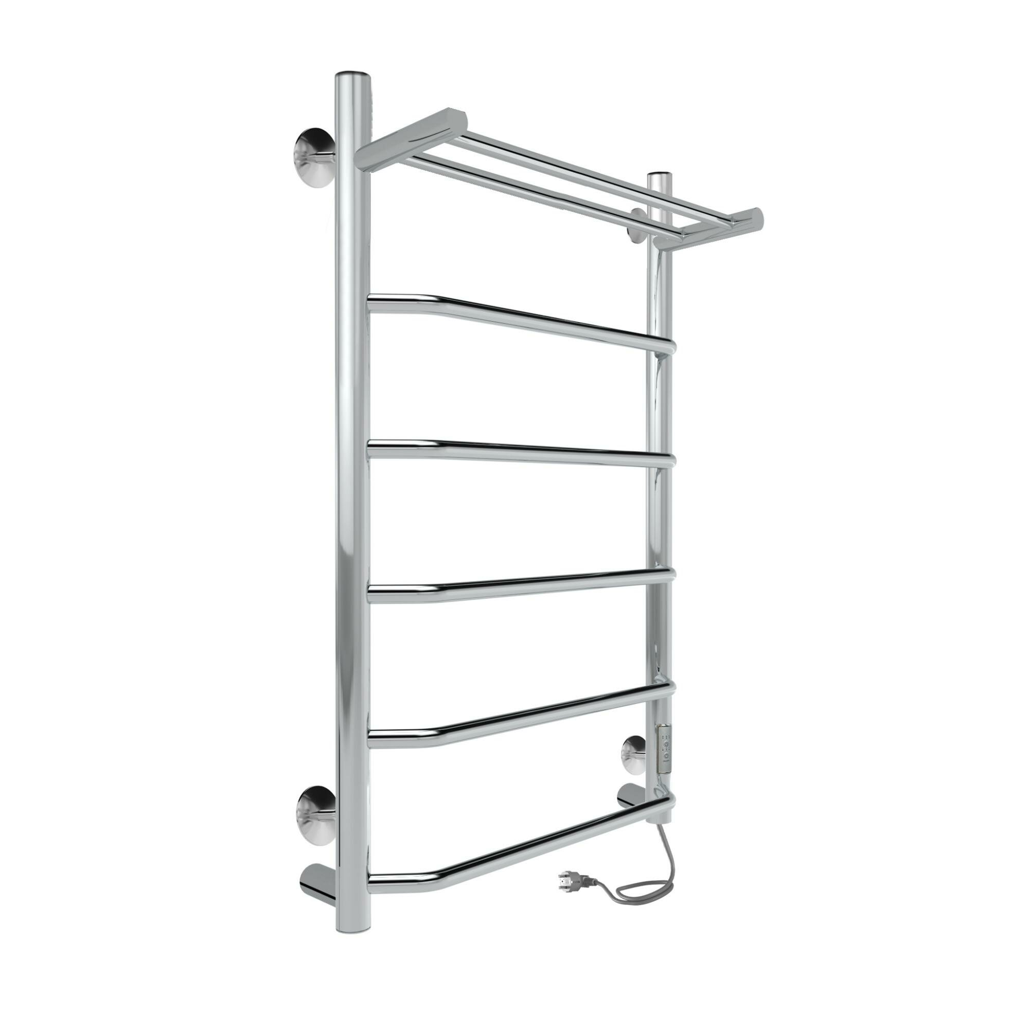 Полотенцесушитель электрический 800х500 INDIGO Roof Lux (LCRLE80-50PRt) универсальное подключение с полкой