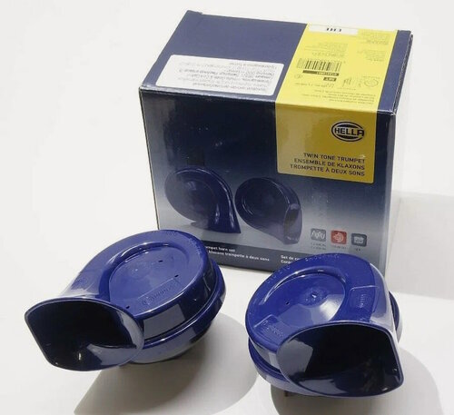 Изображение товара Звуковой сигнал 400\500Гц 12V blue Hella 012010801