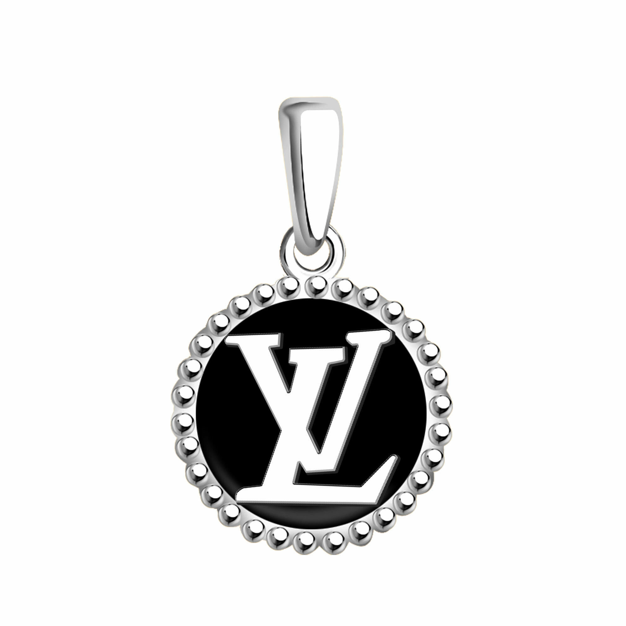 Подвеска, серебро, 925 проба, родирование, оникс