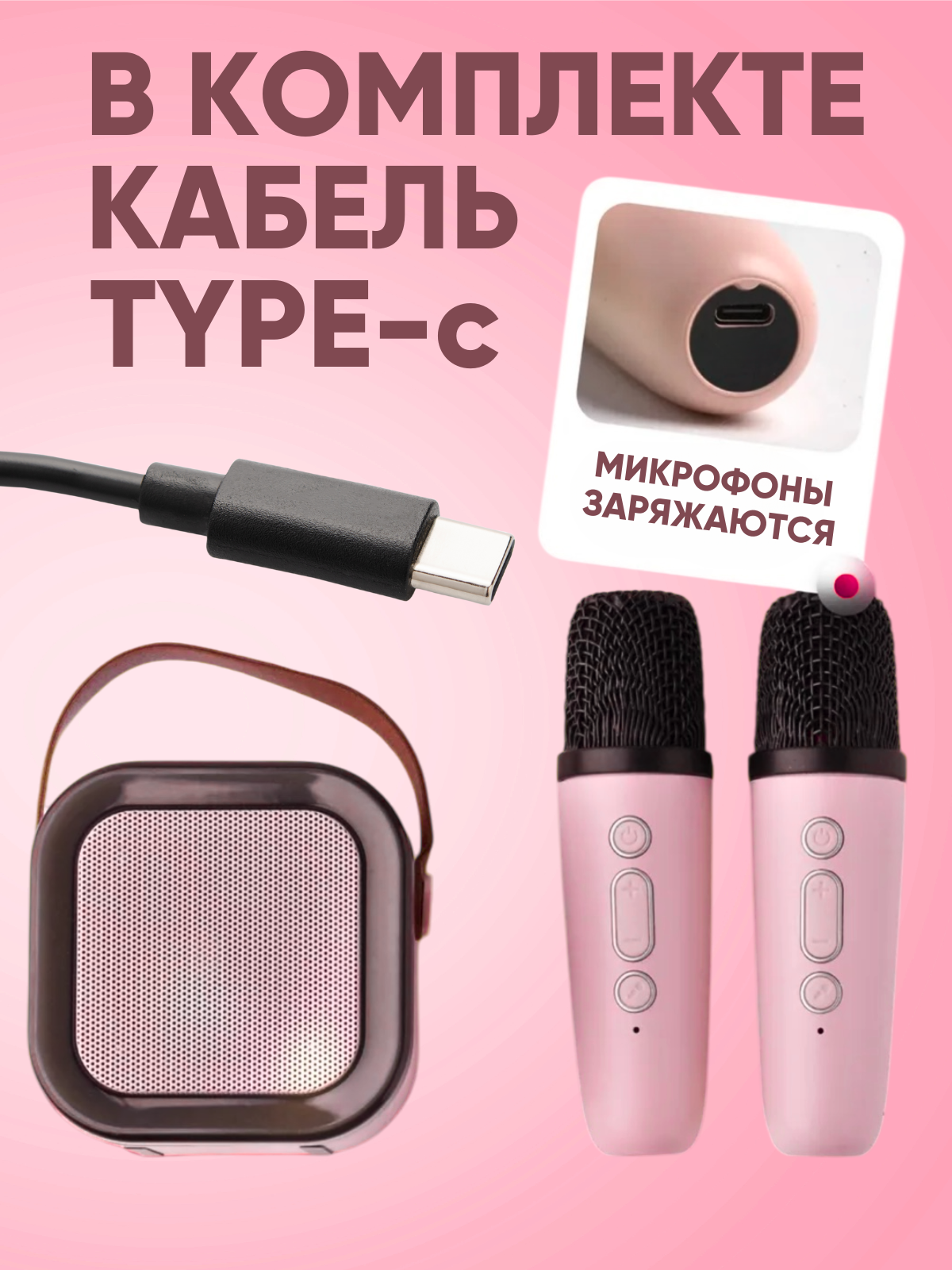 Караоке-система Fifine, Bluetooth, с микрофонами, кард-ридером, портативная — фото 1