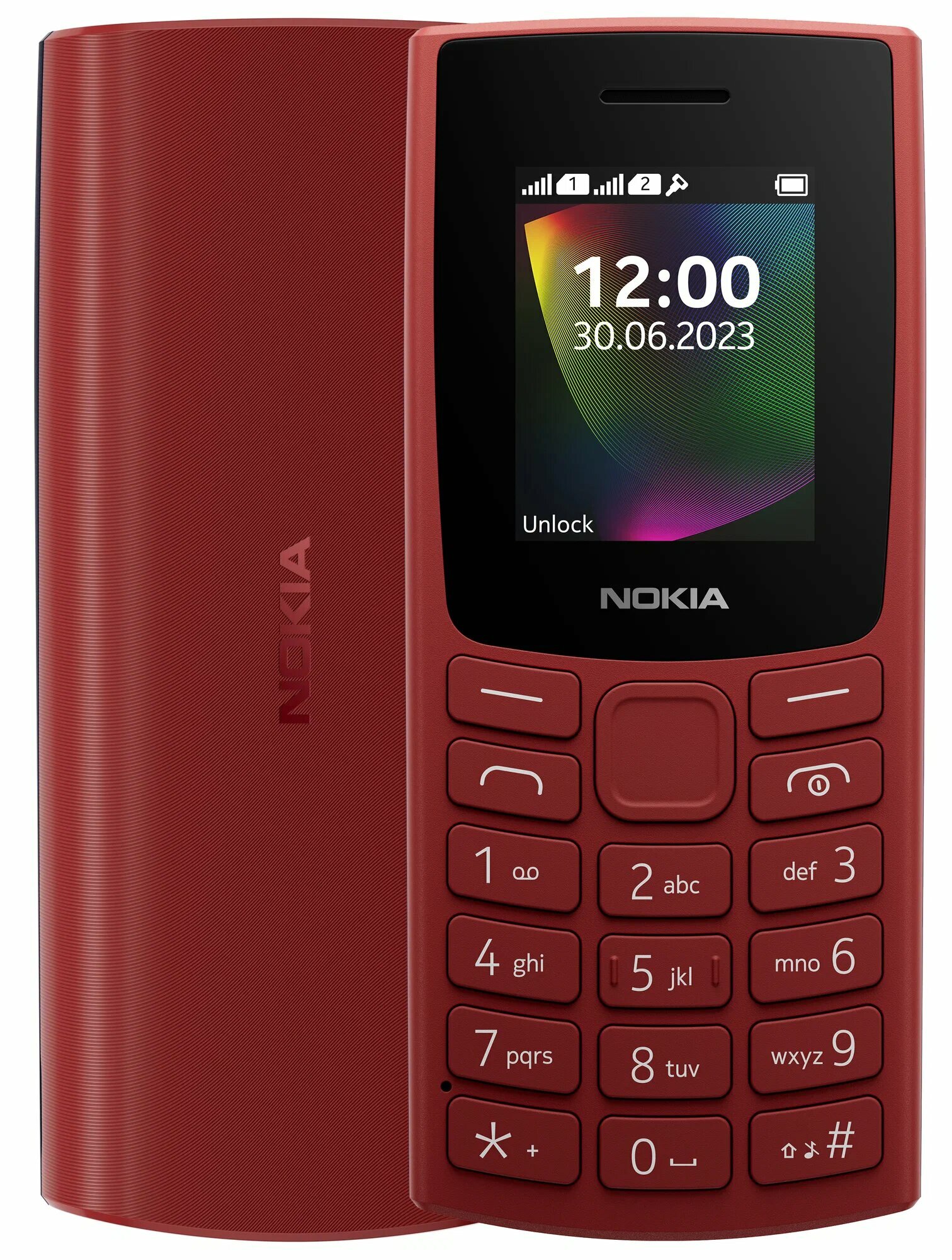 Кнопочный телефон Nokia 106 (TA-1564), Dual SIM, EAC, (1GF019BPB1C01), красный — фото 1
