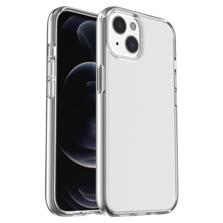 Чехол Clear Case пластиковый для iPhone 13 6.1", темно-прозрачный — фото 1